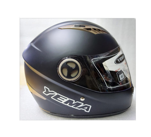 Шлем мото с визором YEMA Черный Матовый