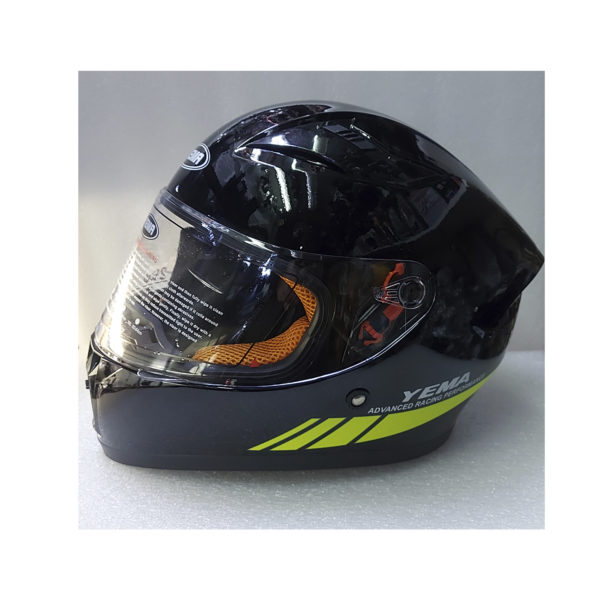 Шлем мото с визором YEMA Черный