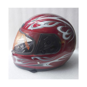 Недорогой мото шлем с визором Concord Красно-серебристый