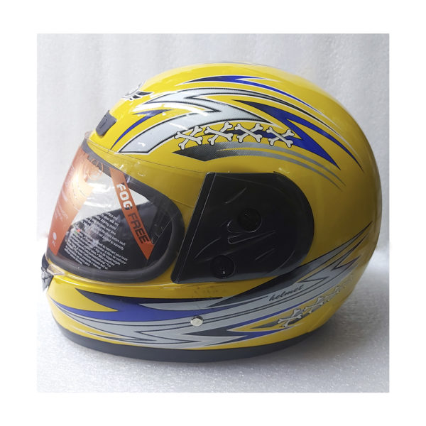 Недорогой мото шлем с визором Concord Желто-серебряный