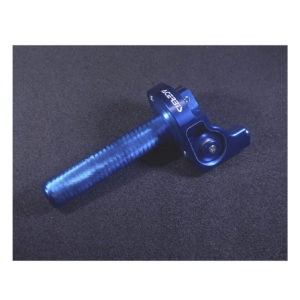 Ручка газа питбайк короткоходная алюминиевая с роликом Синяя
